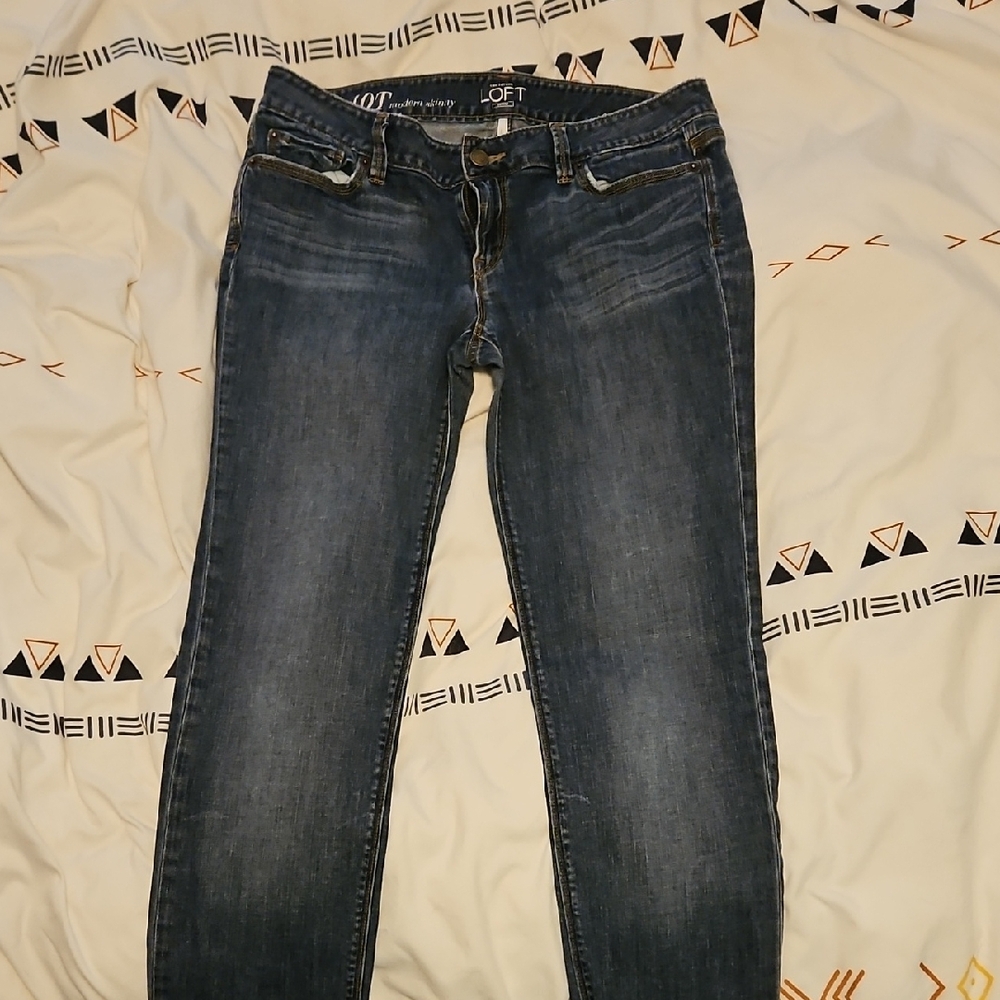 LOFT Blue Skinny Jeans with Classic Style